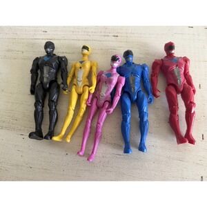 Bandi Power Rangers 2017 Movie Team Action Figure Lot of 5